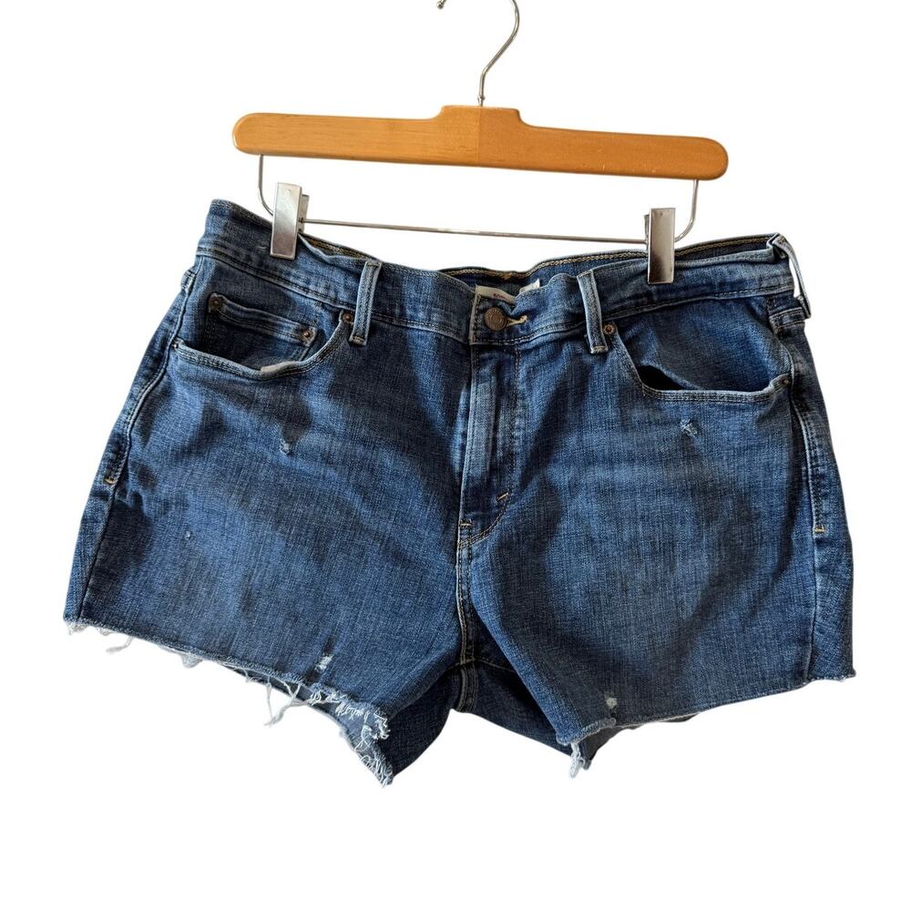 Levis 505 Cut Off Denim Jean Shorts 14